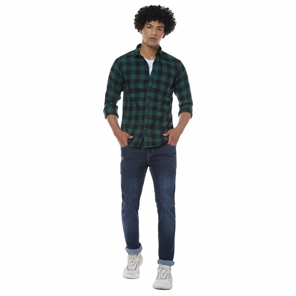 Campus Sutra Men Flat Collar Checkered Shirt 6 Campus Sutra Men Flat Collar Checkered Shirt - Image 4