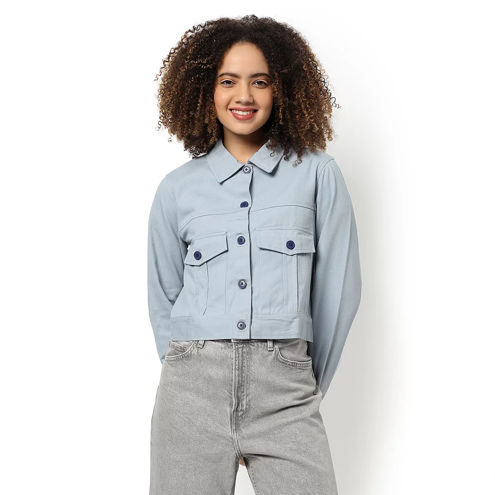 Campus Sutra Women Regular Fit Buttoned Jacket 3 Campus Sutra Women Regular Fit Buttoned Jacket