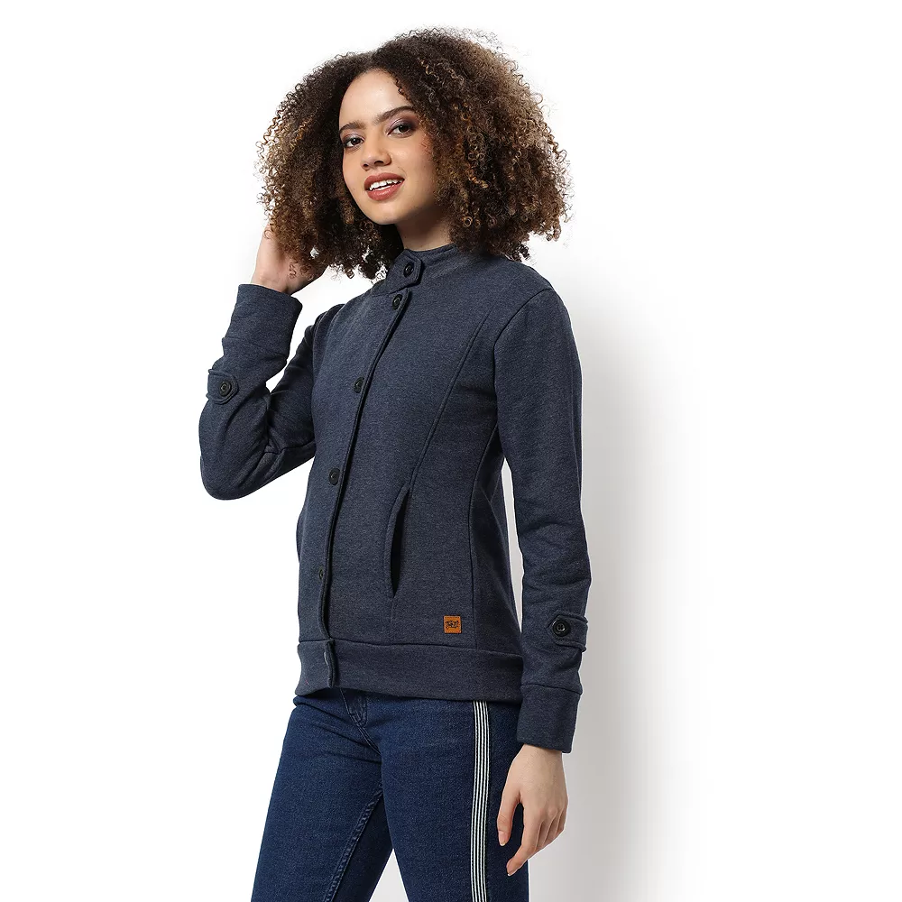 Campus Sutra Women Regular Fit Buttoned Jacket 4 Campus Sutra Women Regular Fit Buttoned Jacket - Image 2