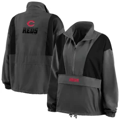 Women's WEAR by Erin Andrews Charcoal Cincinnati Reds Packable Half-Zip Jacket 6 Women's WEAR by Erin Andrews Charcoal Cincinnati Reds Packable Half-Zip Jacket -Tennessee Titans Gear shop 6025430 ALT