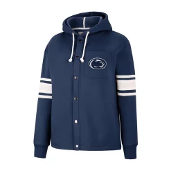 Women's Colosseum Navy Penn State Nittany Lions Mia Striped Full-Snap Hoodie Jacket 7 Women's Colosseum Navy Penn State Nittany Lions Mia Striped Full-Snap Hoodie Jacket -Tennessee Titans Gear shop 6025614 ALT2
