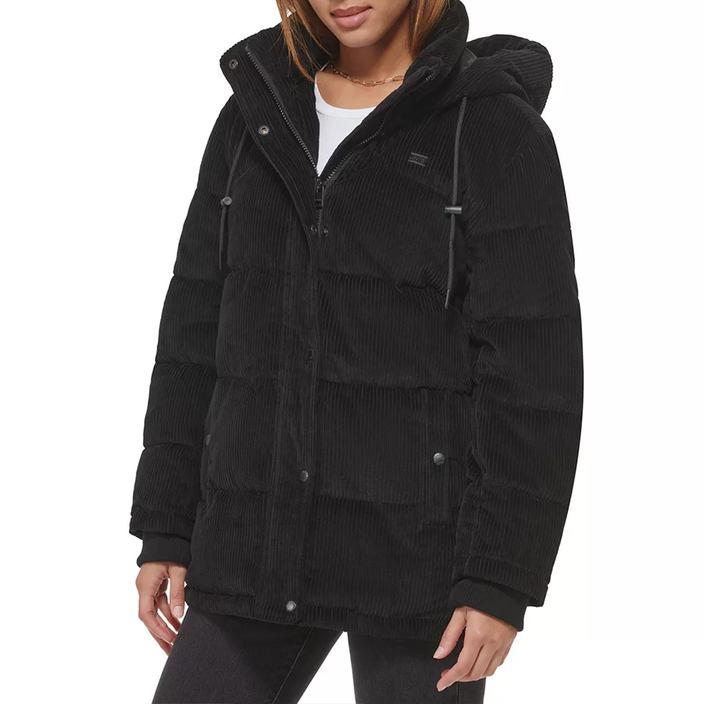 Women's Levi's® Hooded Corduroy Puffer Coat 6 Women's Levi's® Hooded Corduroy Puffer Coat - Image 4