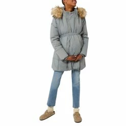 Alternative view of 3in1 Rachel Maternity Coat Quilted Mid-Thigh Puffer