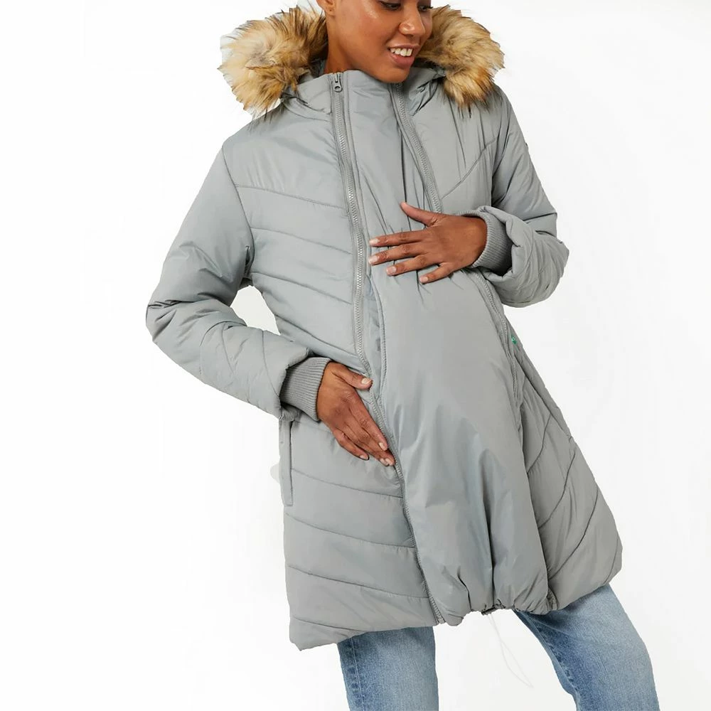 3in1 Lexi Chevron Quilted Maternity Puffer Coat 4 3in1 Lexi Chevron Quilted Maternity Puffer Coat - Image 2