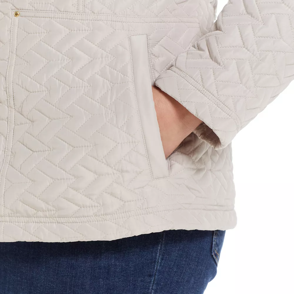 Plus Size Weathercast Hooded Quilted Jacket 7 Plus Size Weathercast Hooded Quilted Jacket - Image 5
