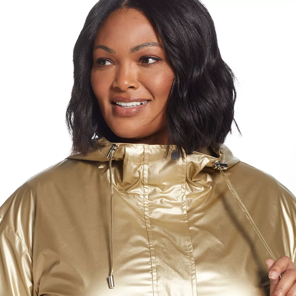 Plus Size Weathercast Metallic Anorak Jacket 8 Plus Size Weathercast Metallic Anorak Jacket - Image 6