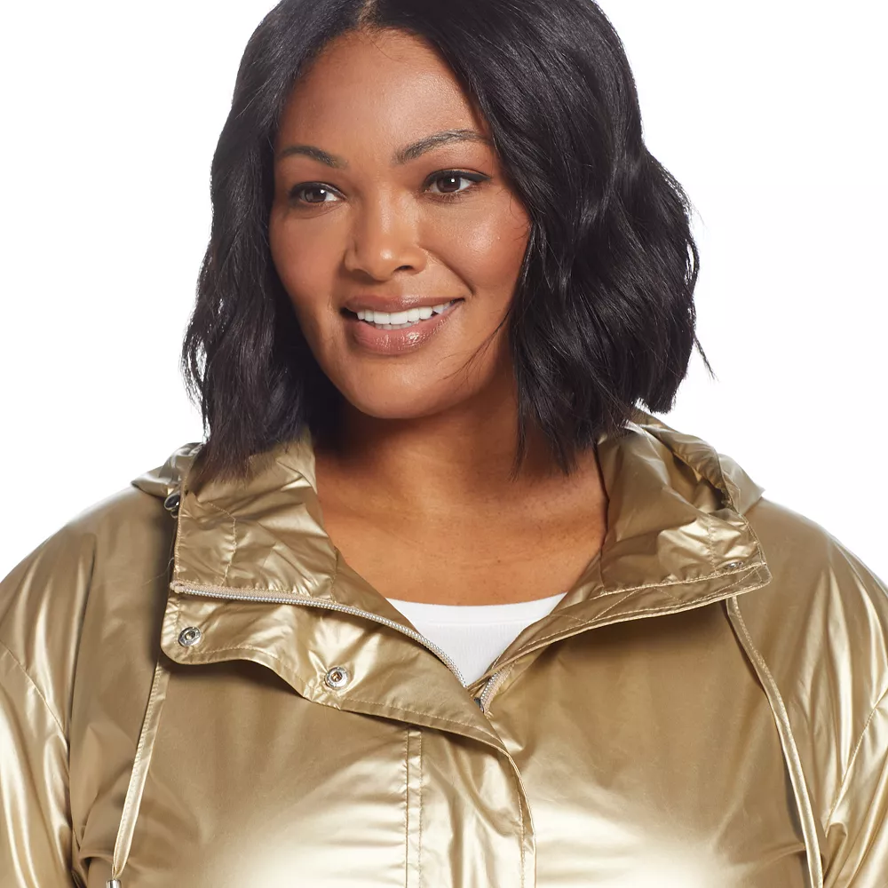 Plus Size Weathercast Metallic Anorak Jacket 9 Plus Size Weathercast Metallic Anorak Jacket - Image 7