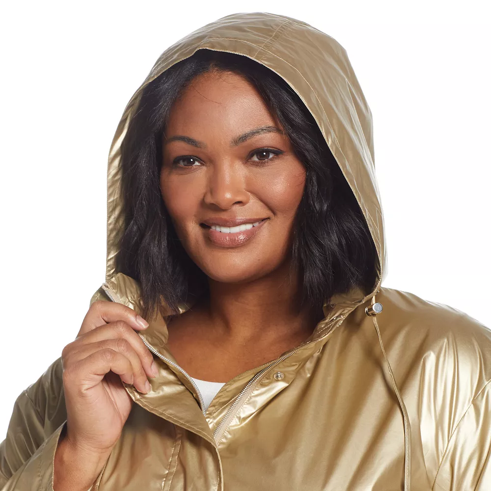 Plus Size Weathercast Metallic Anorak Jacket 10 Plus Size Weathercast Metallic Anorak Jacket - Image 8