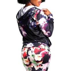 Poetic Justice Women's Active Tricot Full Zip Hoodies Floral Print 8 Poetic Justice Women's Active Tricot Full Zip Hoodies Floral Print -Tennessee Titans Gear shop 6136943 ALT2