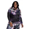 Poetic Justice Plus Size Women's Active Tricot Full Zip Hoodies Floral Print -Tennessee Titans Gear shop 6136990