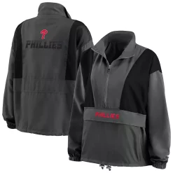 Women's WEAR by Erin Andrews Charcoal Philadelphia Phillies Packable Half-Zip Jacket 6 Women's WEAR by Erin Andrews Charcoal Philadelphia Phillies Packable Half-Zip Jacket -Tennessee Titans Gear shop 6156091 ALT