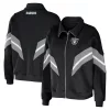 Women's WEAR by Erin Andrews Black Las Vegas Raiders Yarn Dye Stripe Full-Zip Jacket 2 Women's WEAR by Erin Andrews Black Las Vegas Raiders Yarn Dye Stripe Full-Zip Jacket -Tennessee Titans Gear shop 6164954