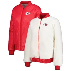 Women's G-III 4Her by Carl Banks Oatmeal/Red Kansas City Chiefs Switchback Reversible Full-Zip Jacket -Tennessee Titans Gear shop 6165286 ALT