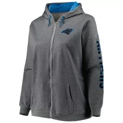 Women's Heather Charcoal Carolina Panthers Plus Size Fleece Full-Zip Hoodie Jacket 7 Women's Heather Charcoal Carolina Panthers Plus Size Fleece Full-Zip Hoodie Jacket -Tennessee Titans Gear shop 6165491 ALT2