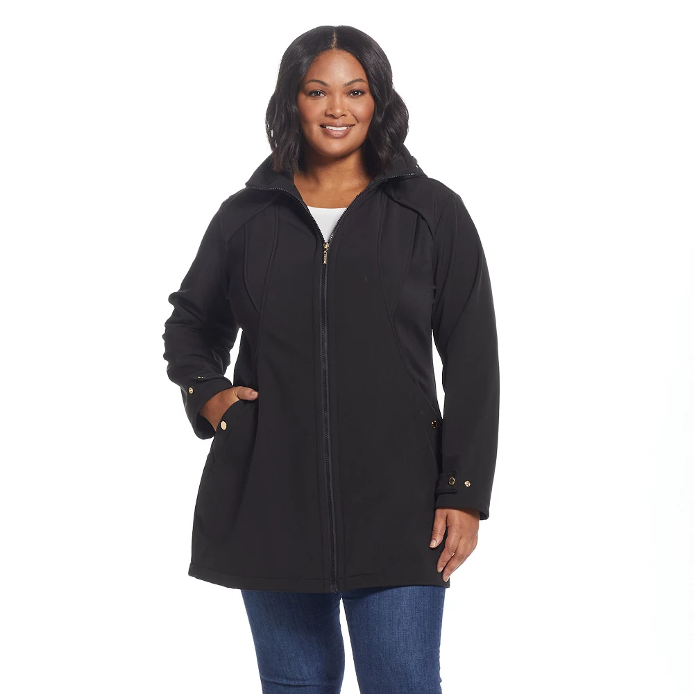 Plus Size Gallery Hooded Soft-Shell Jacket 3 Plus Size Gallery Hooded Soft-Shell Jacket