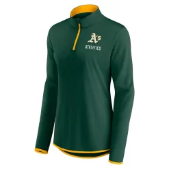 Women's Fanatics Branded Green Oakland Athletics Worth The Drive Quarter-Zip Jacket -Tennessee Titans Gear shop 6190043 ALT2