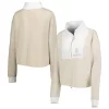 Women's Gameday Couture Tan/White Michigan State Spartans Color-Block Quarter-Zip Jacket 1 Women's Gameday Couture Tan/White Michigan State Spartans Color-Block Quarter-Zip Jacket -Tennessee Titans Gear shop 6219047