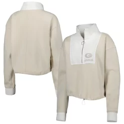 Women's Gameday Couture Tan/White Georgia Bulldogs Color-Block Quarter-Zip Jacket 7 Women's Gameday Couture Tan/White Georgia Bulldogs Color-Block Quarter-Zip Jacket -Tennessee Titans Gear shop 6219201 ALT