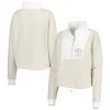 Women's Gameday Couture Tan/White Iowa Hawkeyes Color-Block Quarter-Zip Jacket 1 Women's Gameday Couture Tan/White Iowa Hawkeyes Color-Block Quarter-Zip Jacket -Tennessee Titans Gear shop 6221724